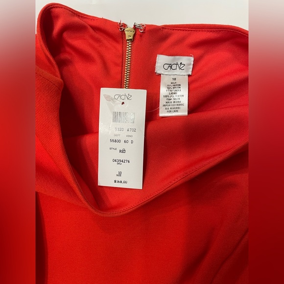 NWT Cache red ruffle dress size 10 - Picture 3 of 5